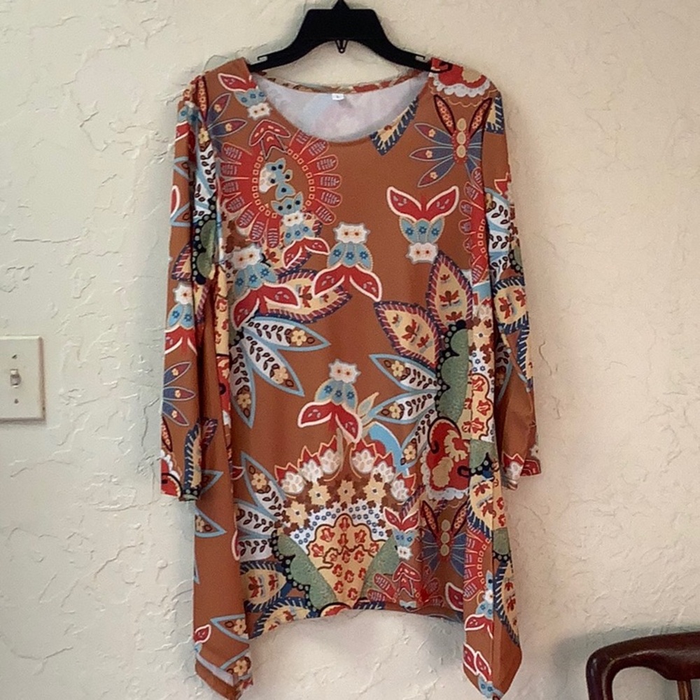 Flower print tunic